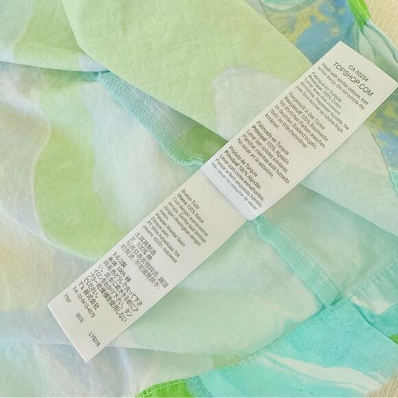 Topshop Womens Dress Casual Long  Abstract Cotton Sleeveless Resort Fashion 4 - Picture 3 of 6